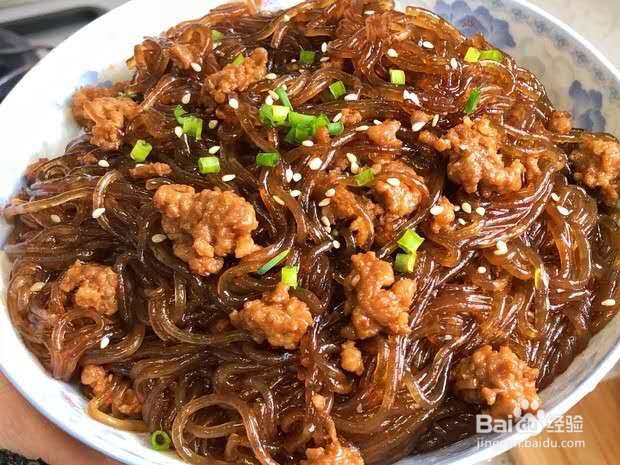 蚂蚁上树--肉末炒粉条