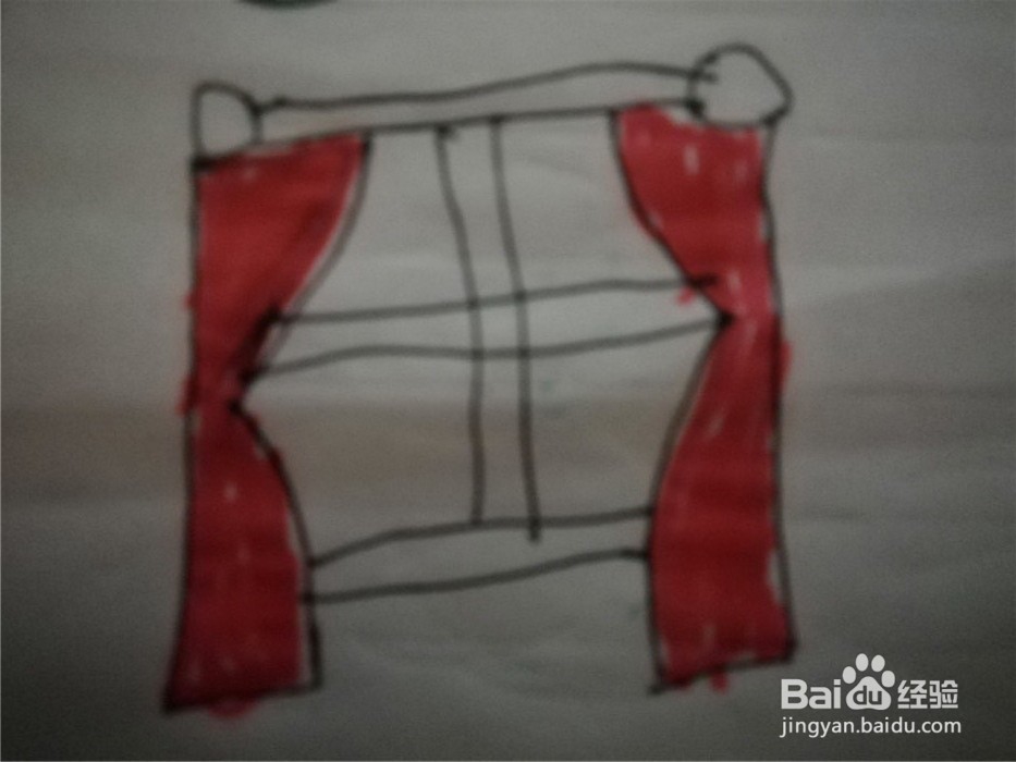 怎么样用简笔画画窗帘