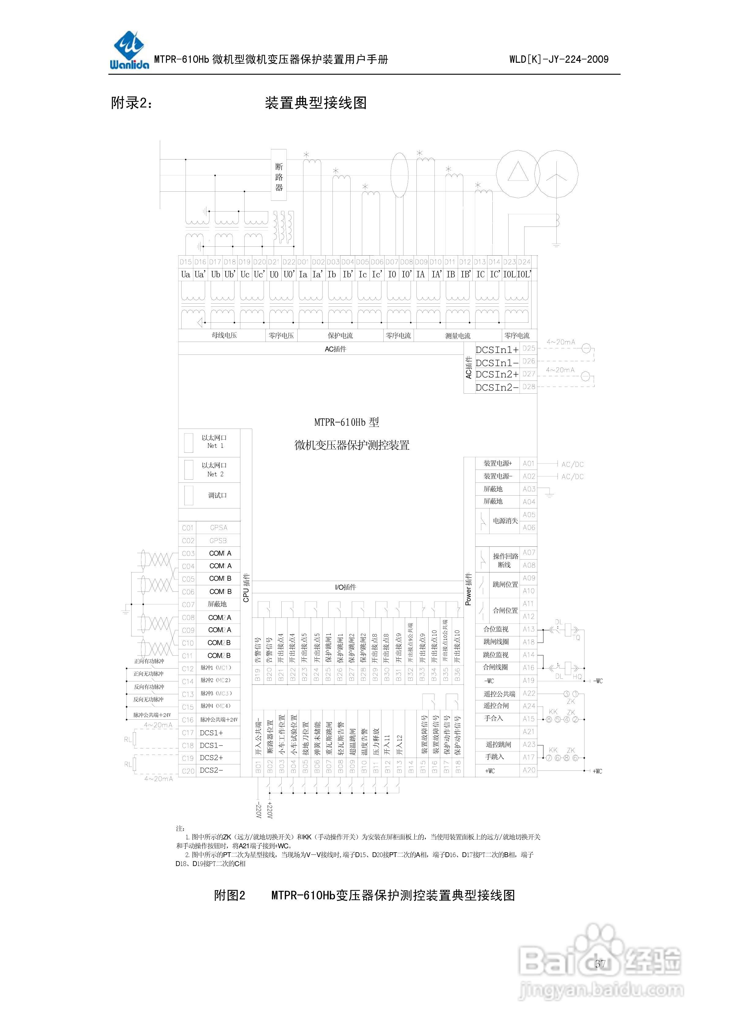 MTPR-610Hb微机型变压器保护测控装置用户手册V2.0:[4]
