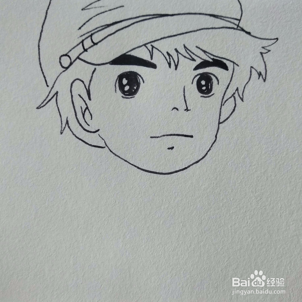 如何画天空之城小男孩简笔画？