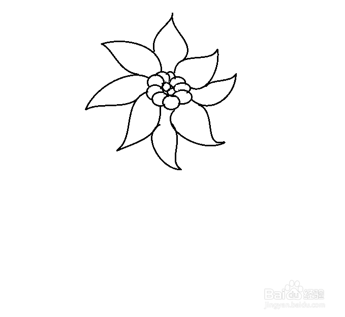 雪莲花怎么画