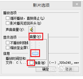 怎样调整ppt中的插入视频的声音？