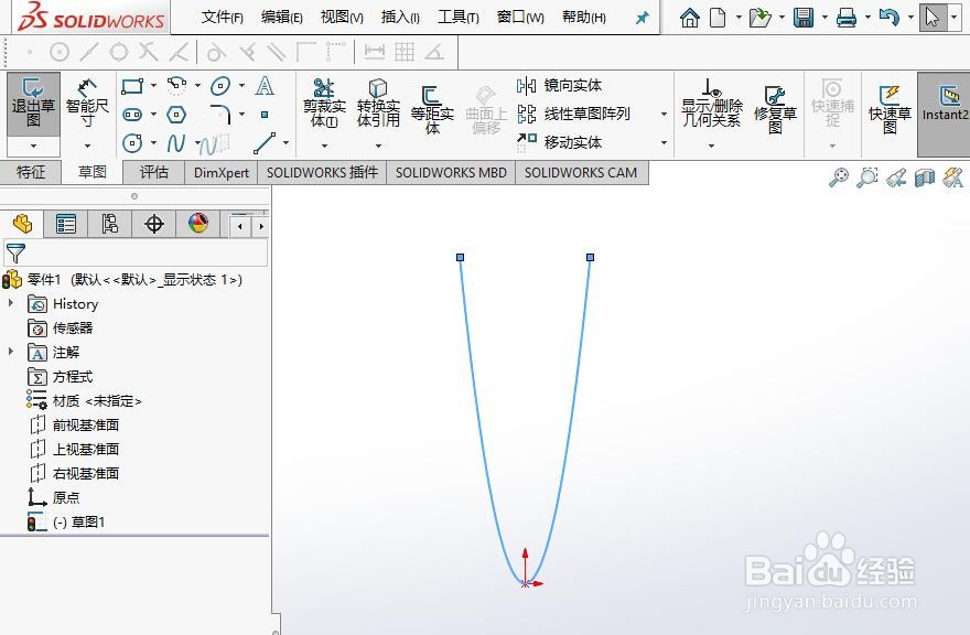 SW如何绘制x的平方的方程曲线