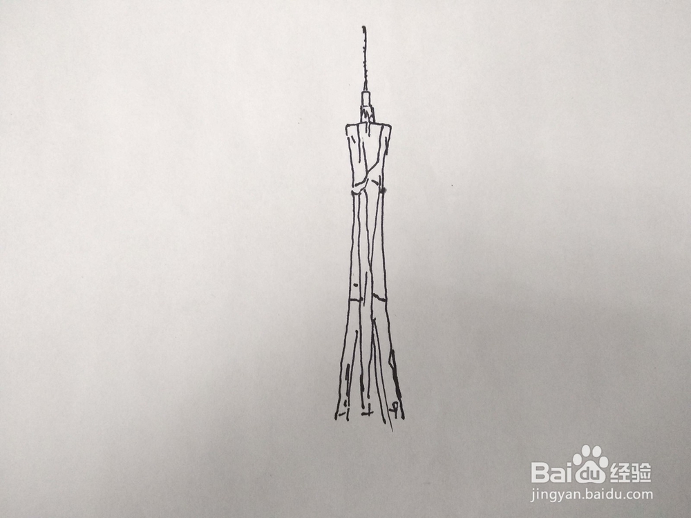 怎么画郑州市中原福塔速写?卡通儿童简笔画教程