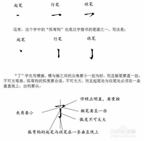 宝宝必学必练的100字 了中子门 硬笔楷书 百度经验