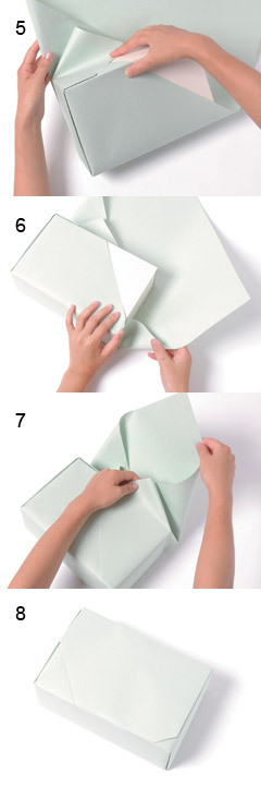 礼物包装方法——基本的倾斜包装方法之厚礼盒