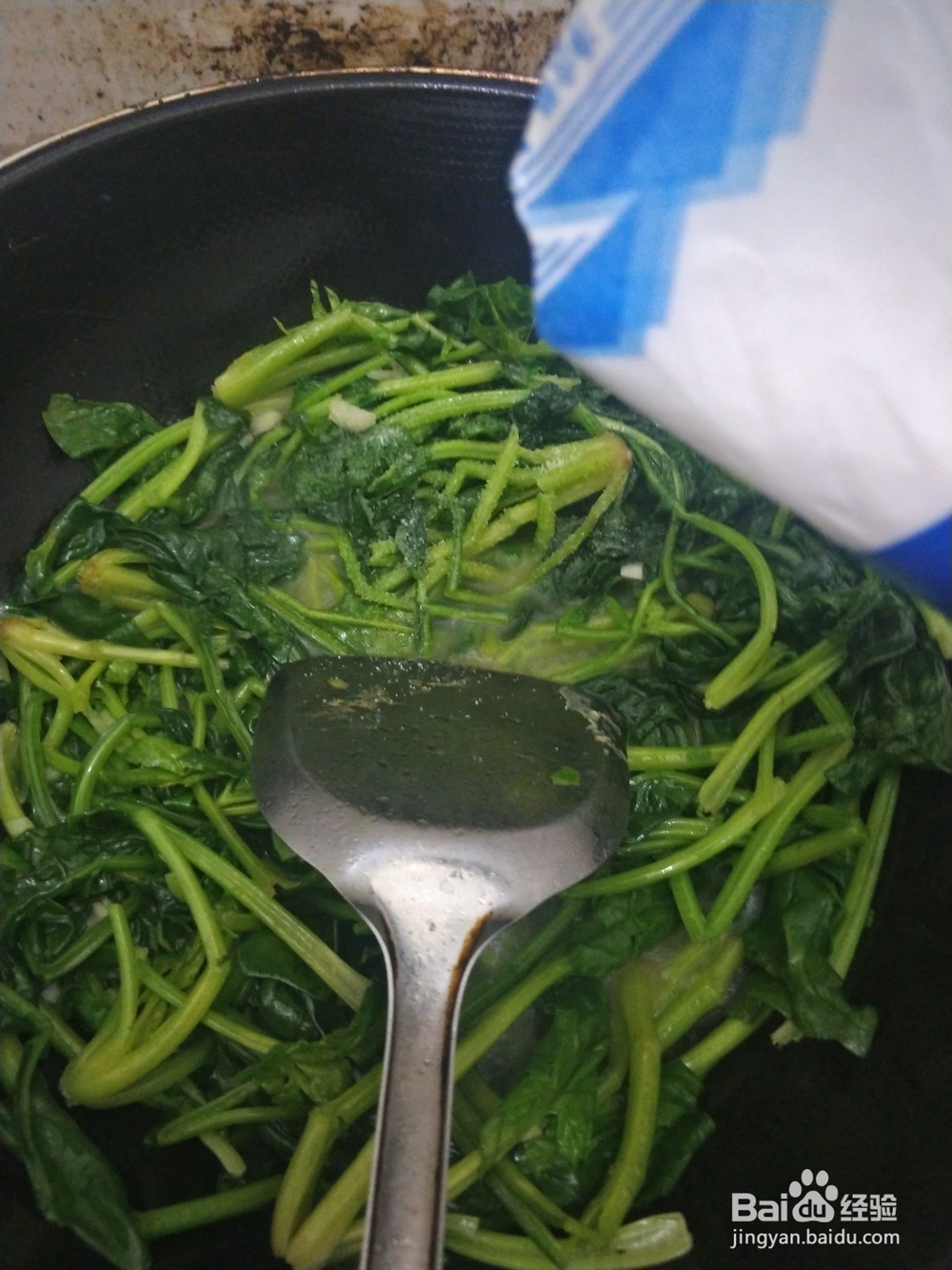 蒜泥菠菜的烧法