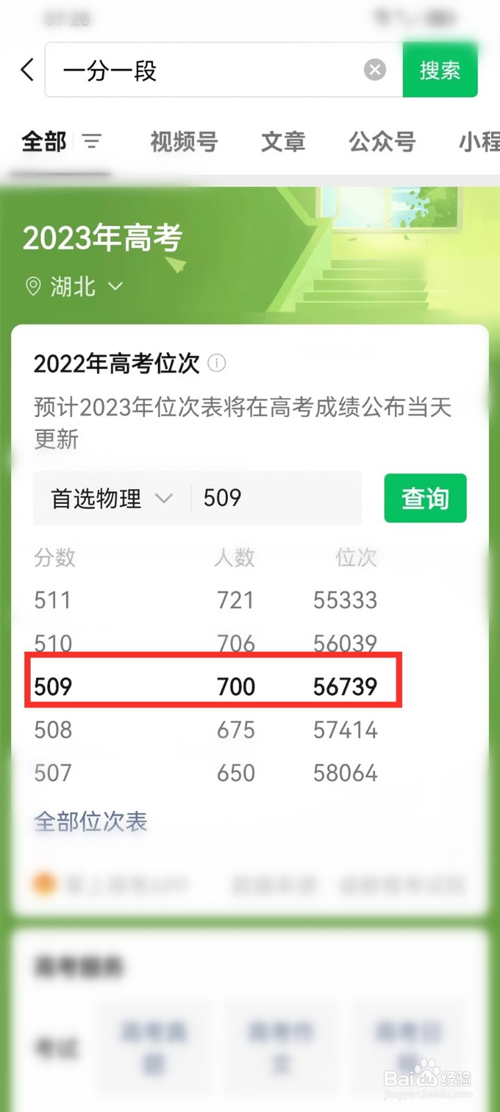 2023高考成绩排名怎么查