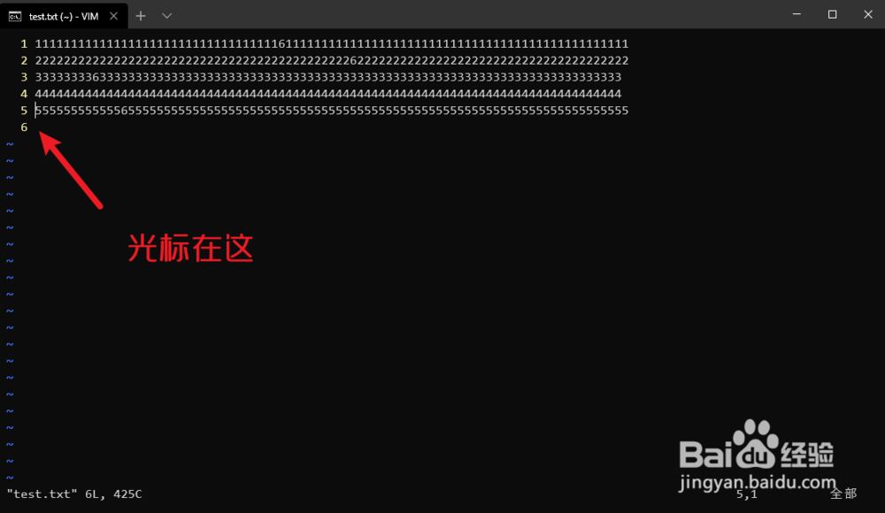 vim基础:复制光标后指定行-nyy