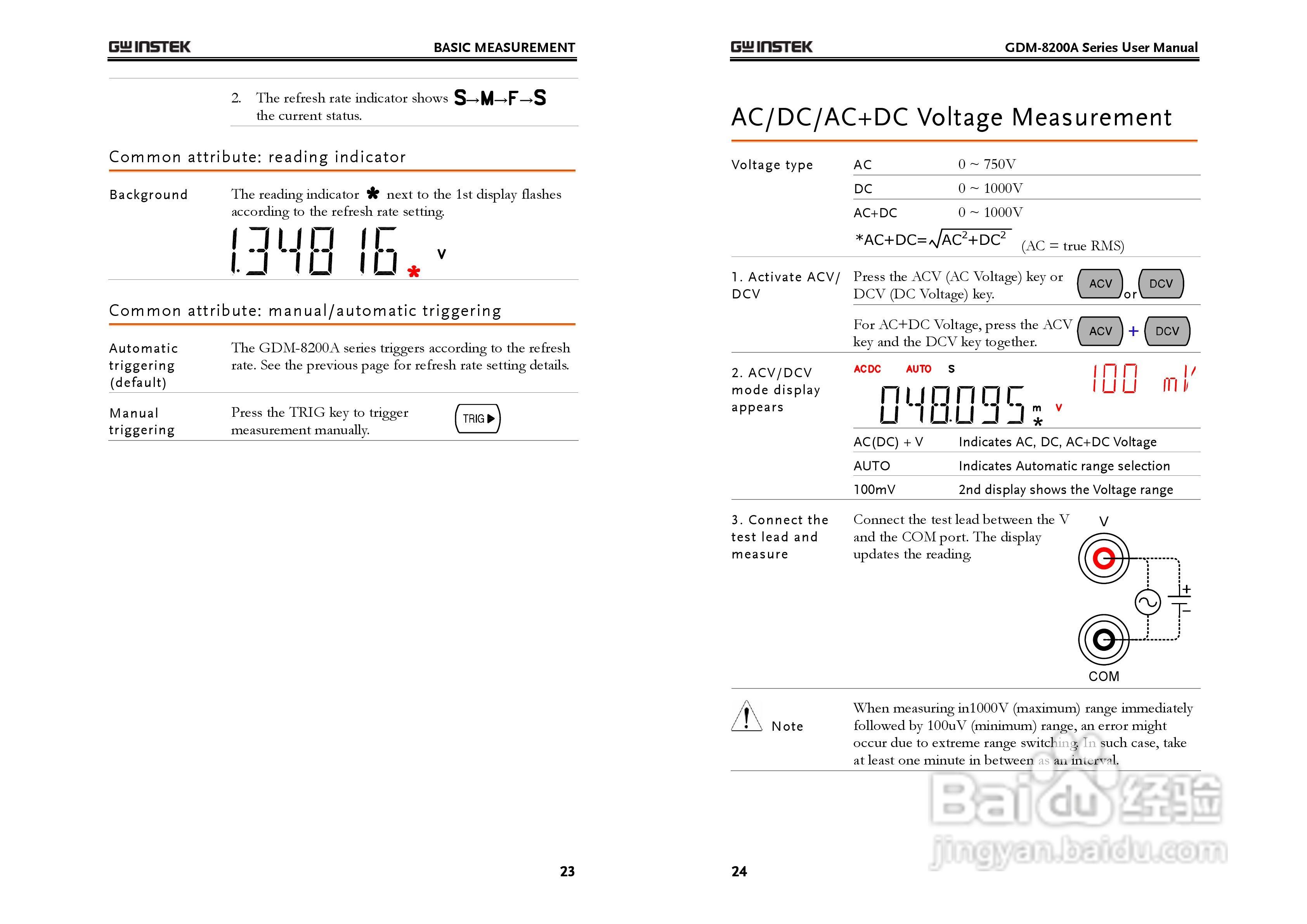 固纬GDM-8251A数字万用表使用说明书:[2]