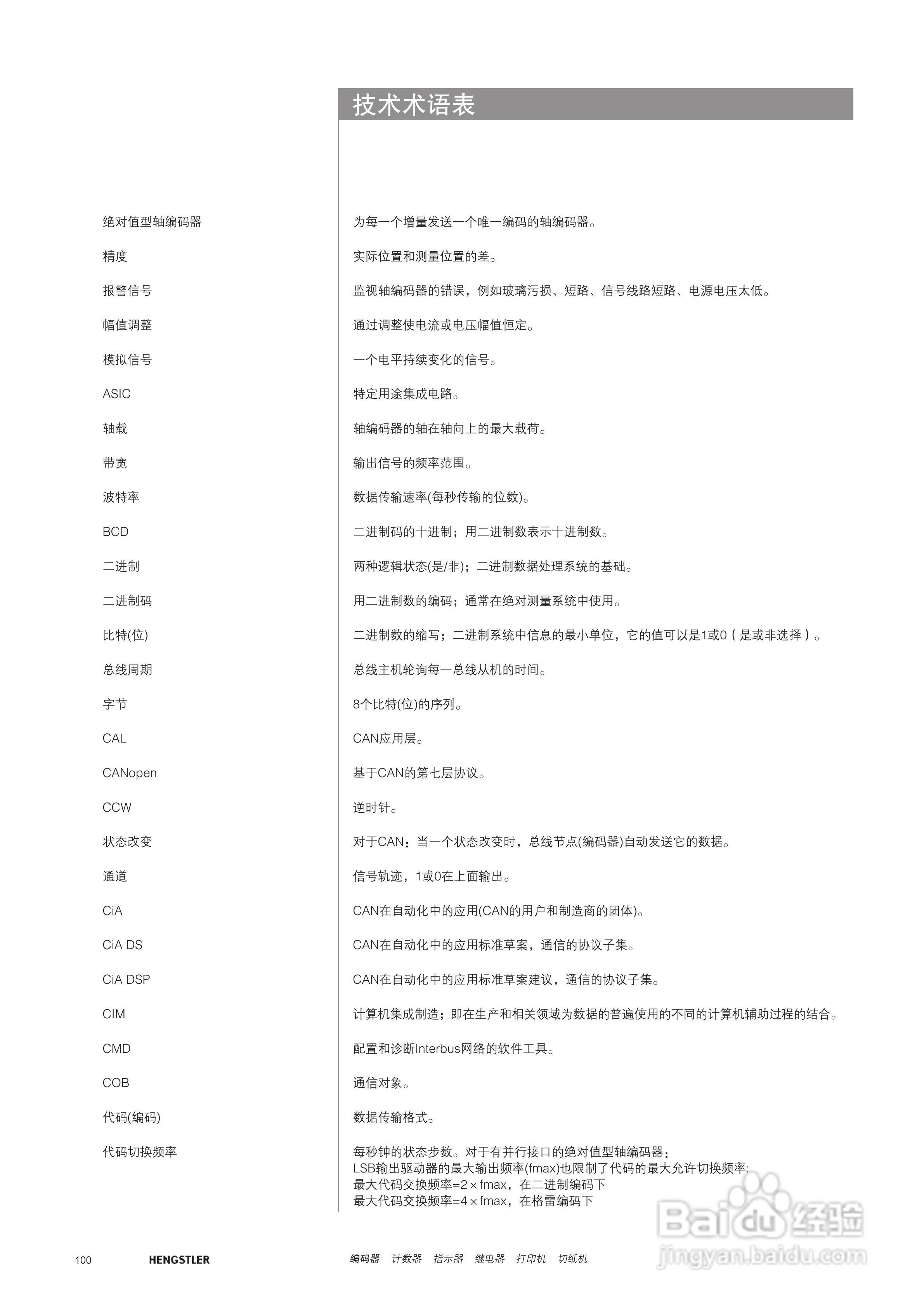Hengstler 增量型编码器产品说明书:[10]