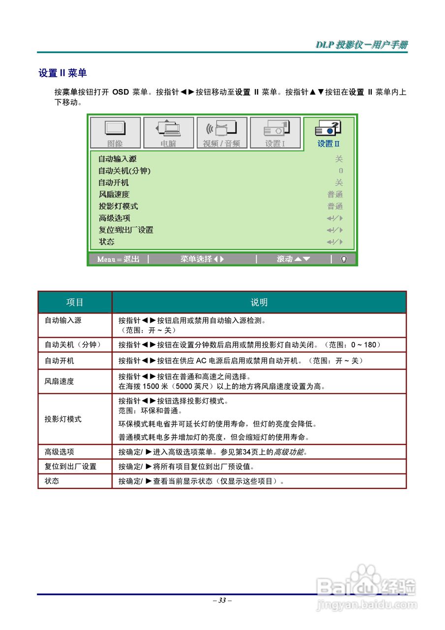 Vivitar 投影机:725VX说明书:[4]
