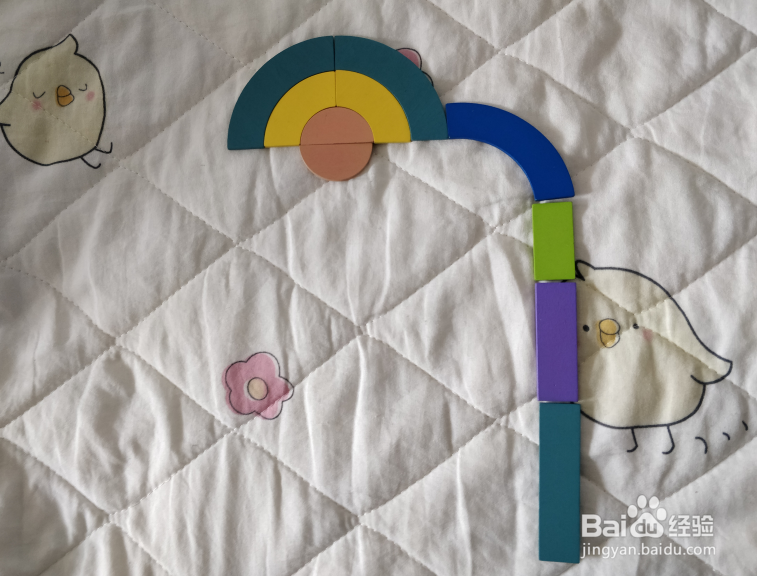 用幼儿积木怎么拼一盏街灯