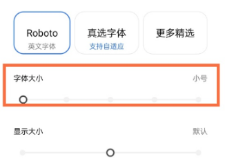 真我gtneo字体大小如何更改