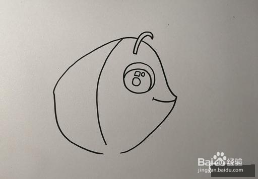 活泼的小金鱼简笔画怎么画