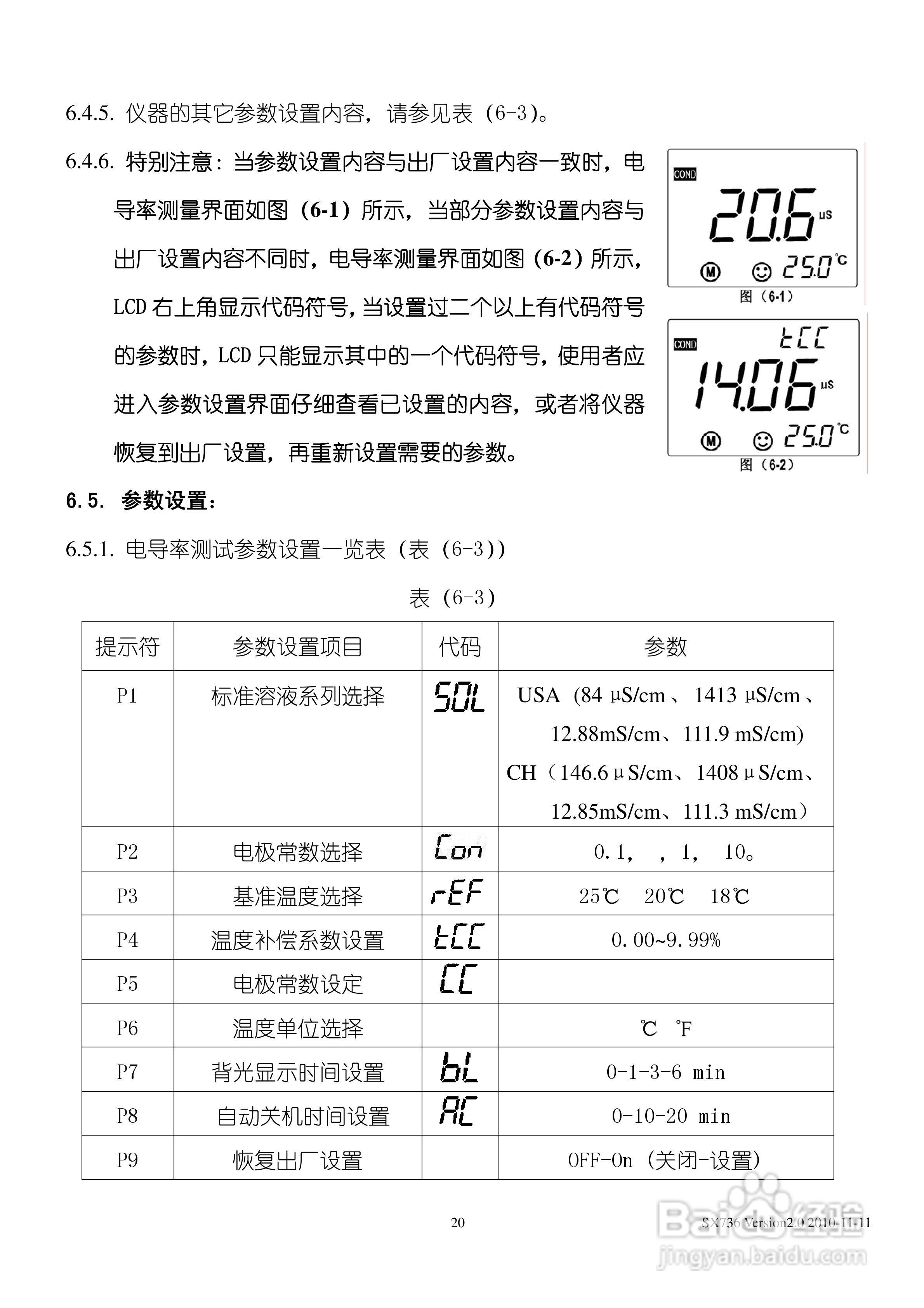 SANXIN SX736型pH/mV/电导率/溶解氧测量仪使用说明书:[3]