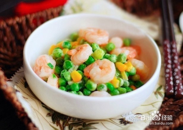 清淡爽口易于消化的翡翠虾仁