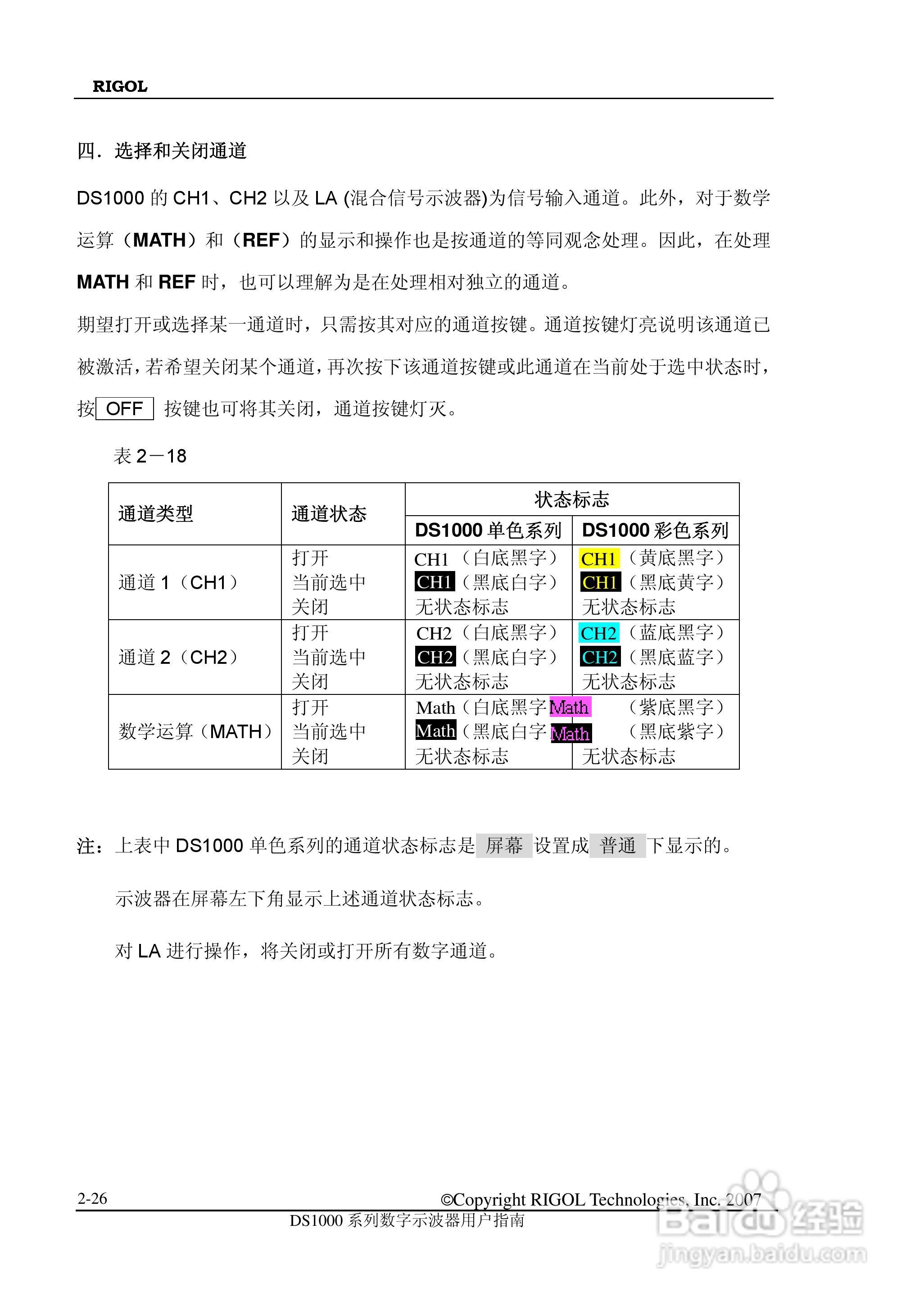 RIGOL数字示波器 DS1000 用户手册:[6]