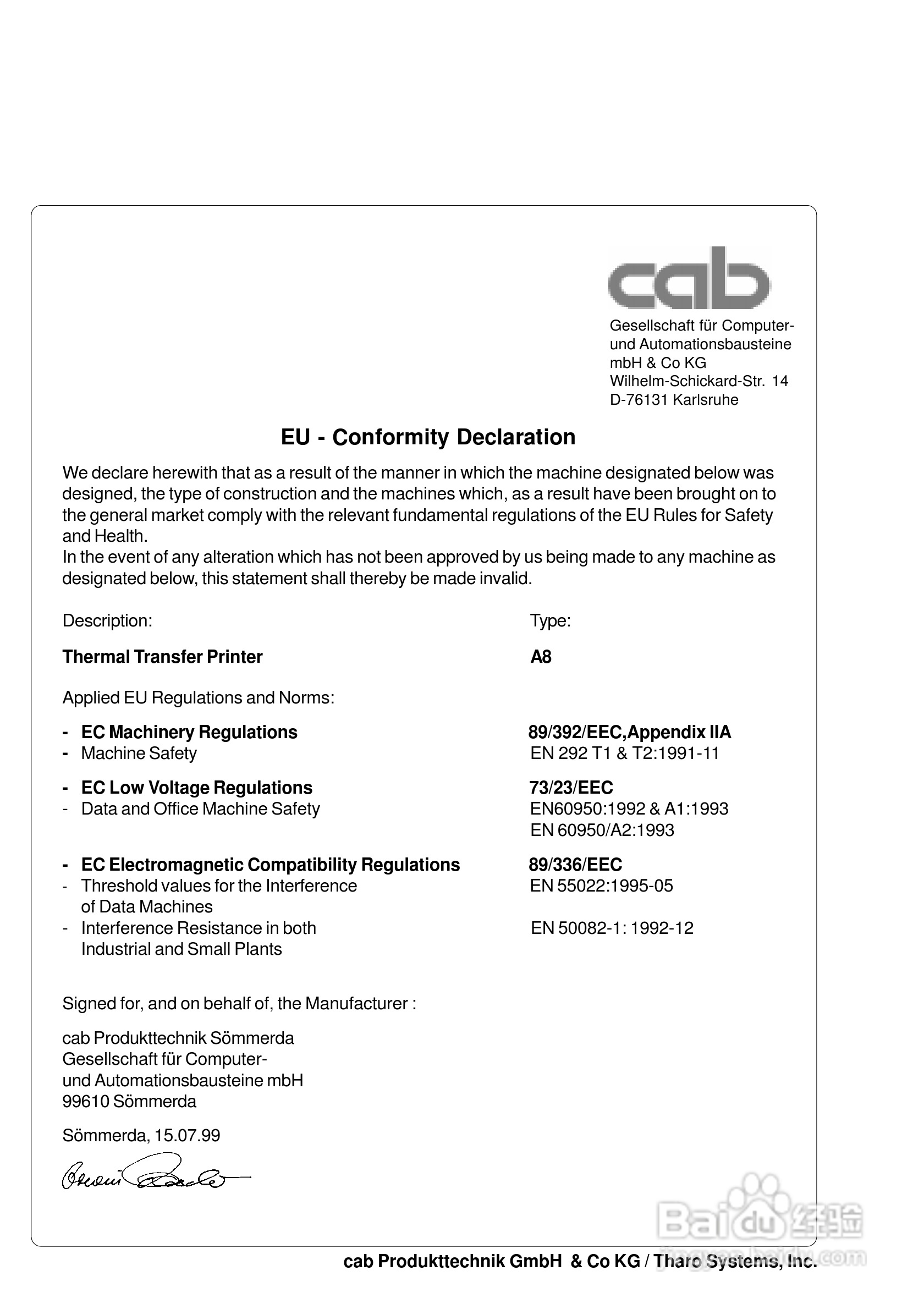 cab A8200打印机使用说明书:[14]