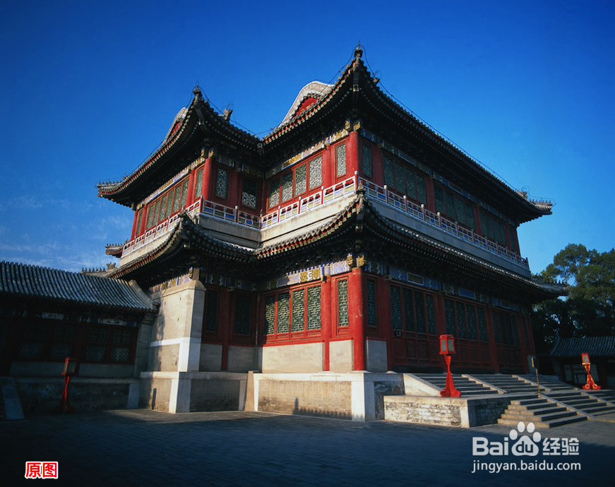 PS如何一键调整视角倾斜的图片