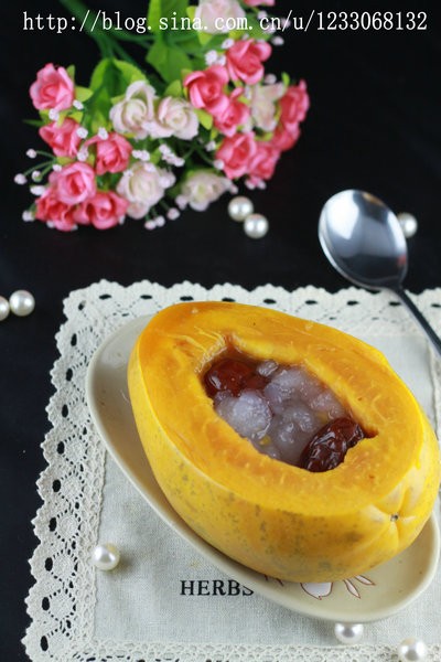 美容圣品木瓜炖雪蛤