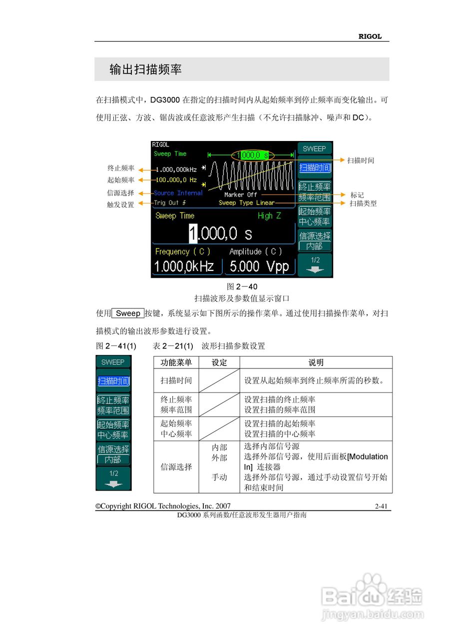 RIGOL函数任意波形发生器DG3000用户手册:[7]