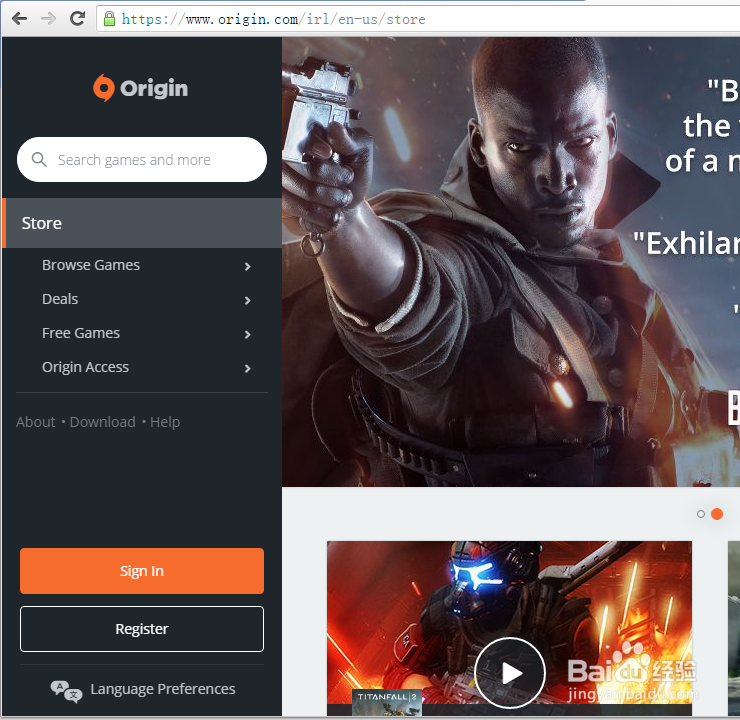 苏哥游戏教您如何成功注册origin账户