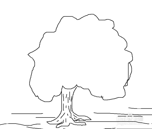 如何用简笔画描绘一颗苹果树