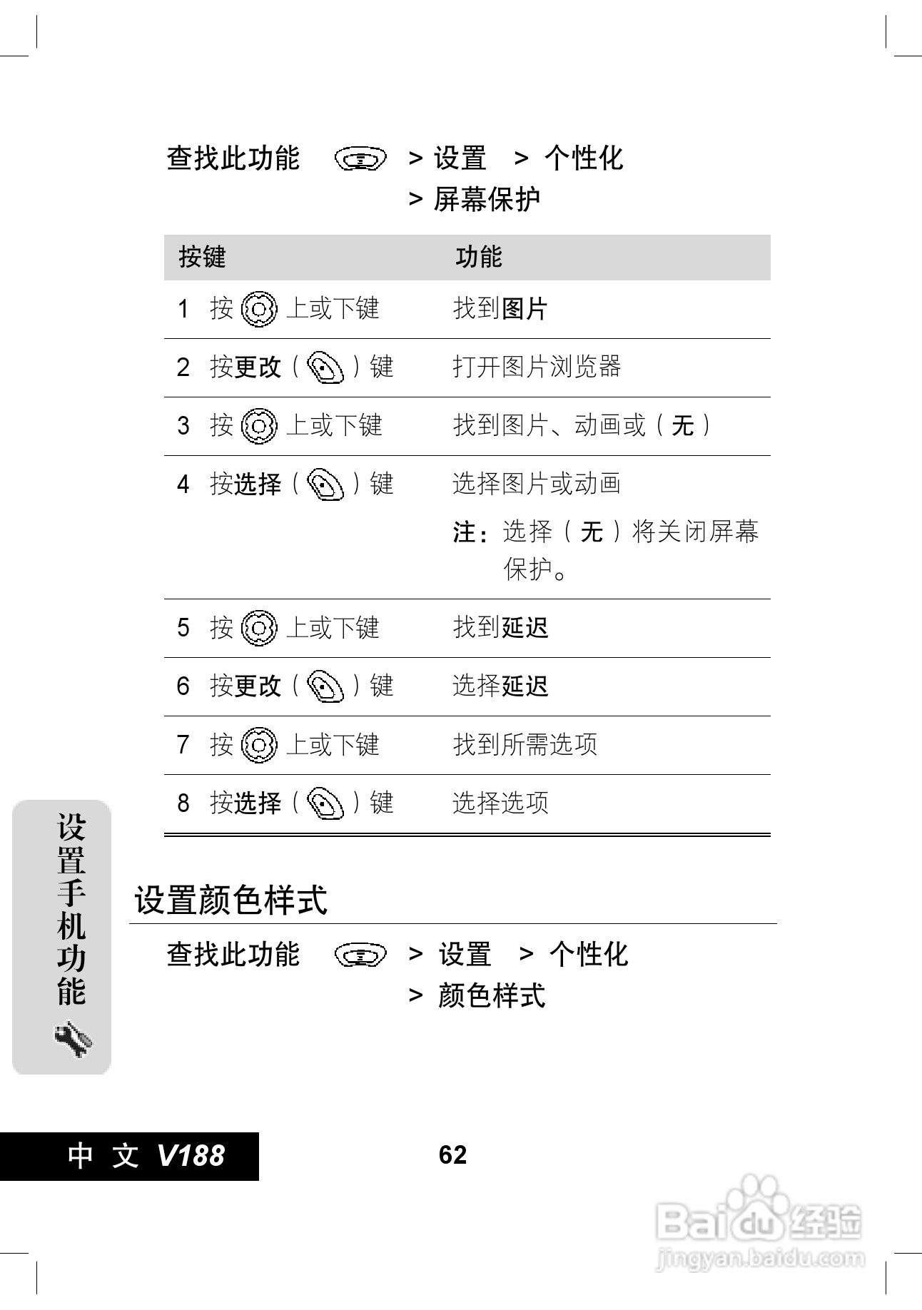 摩托罗拉V188手机使用说明书:[7]