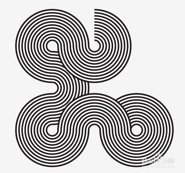 如何创建几何有条纹线的艺术插画