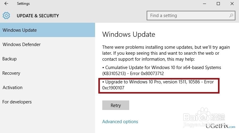 如何解决Windows 10更新错误0xc1900107