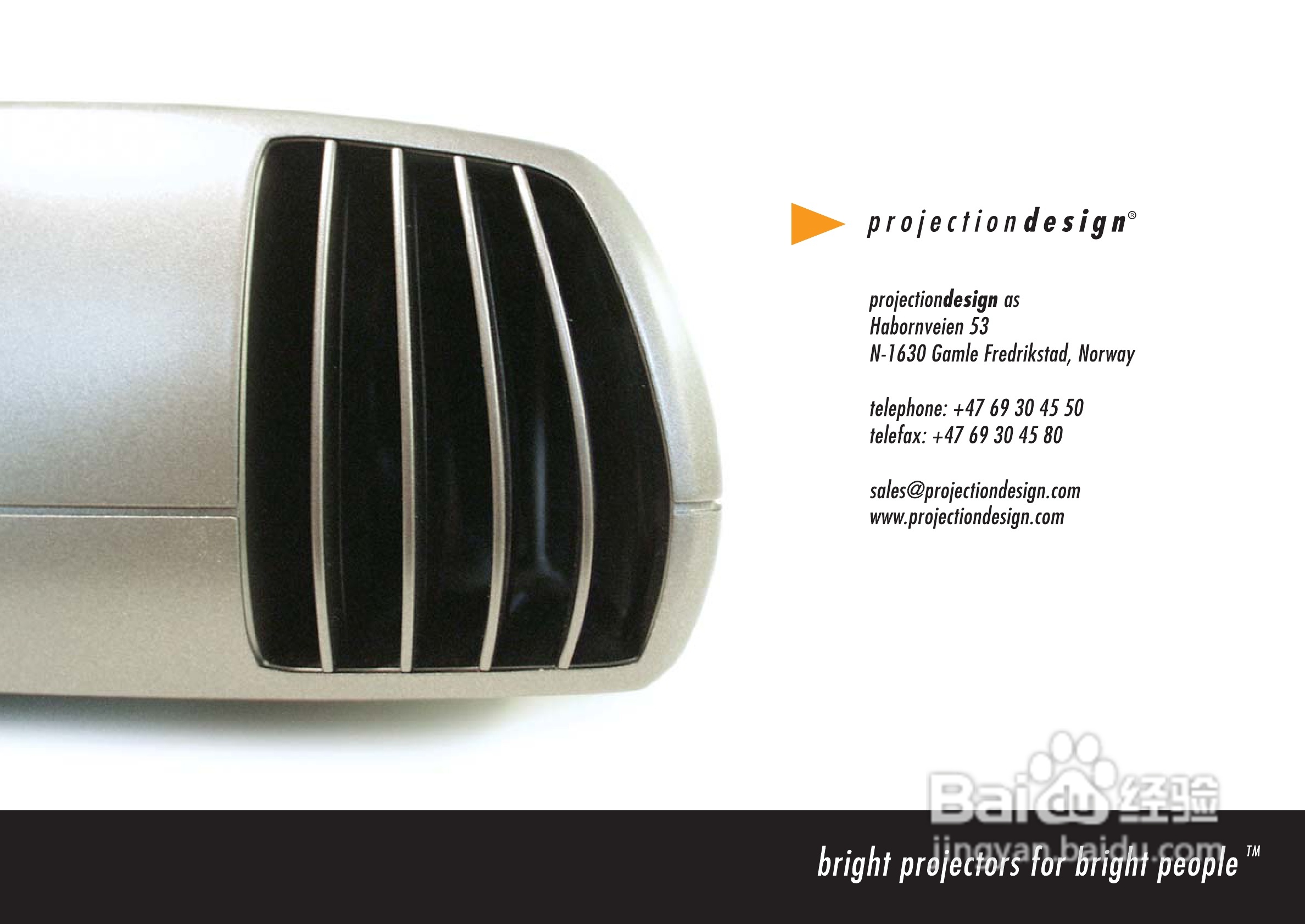 projectiondesign F1 SXGA XGA投影机说明书:[4]