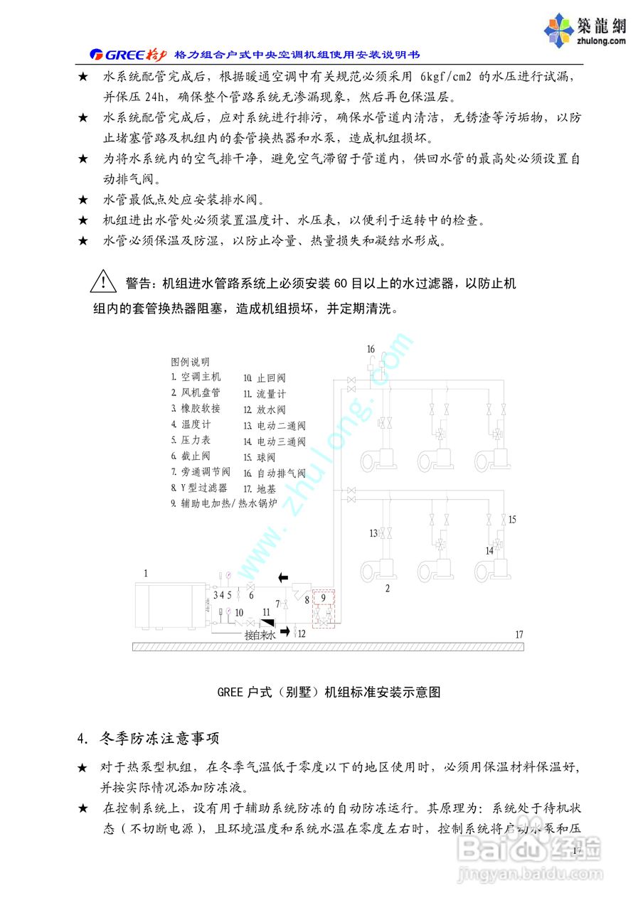 格力HLRD15WSZ中央空调机组使用安装说明书:[2]