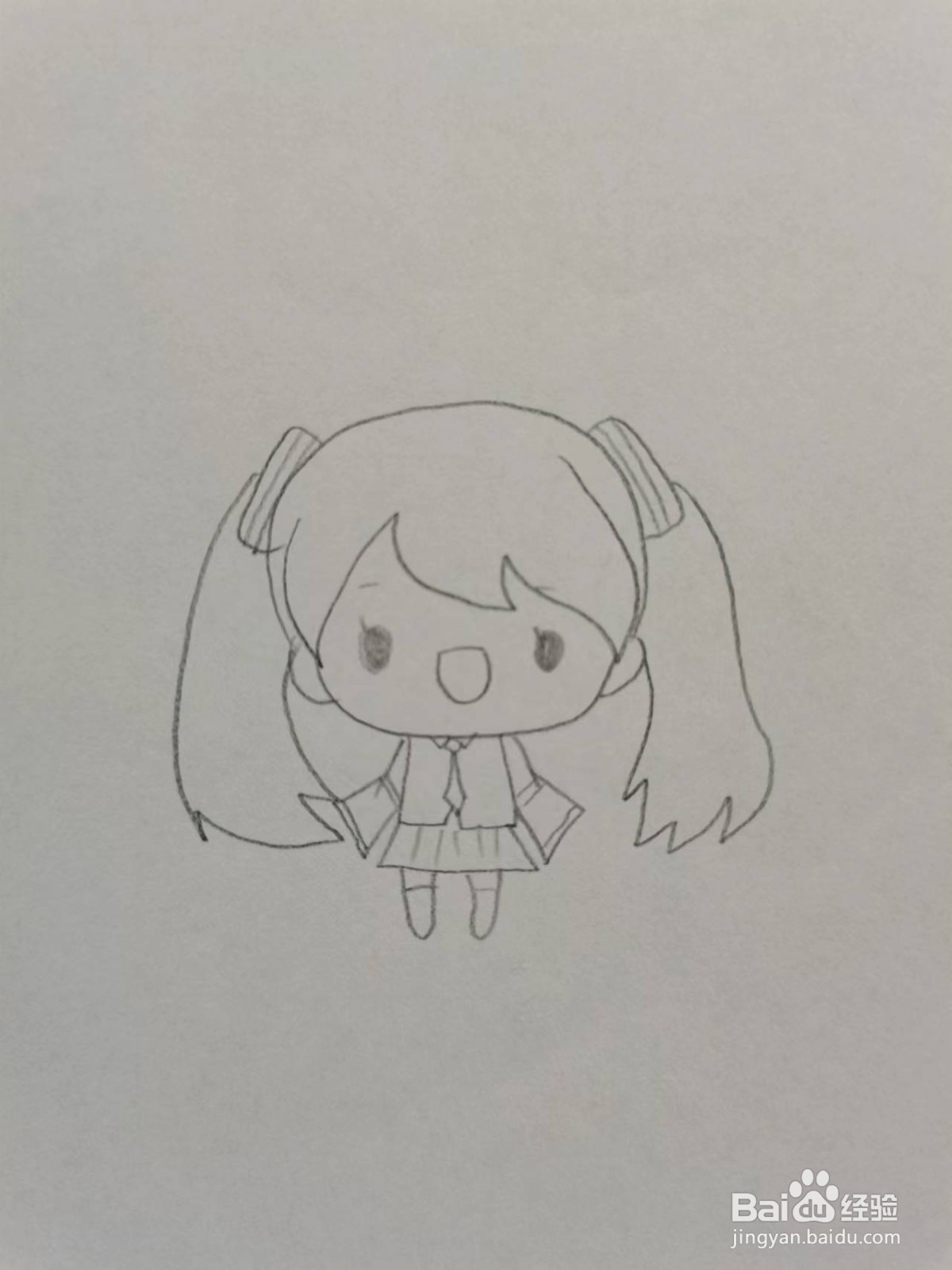 Q版二次元小女孩简笔画