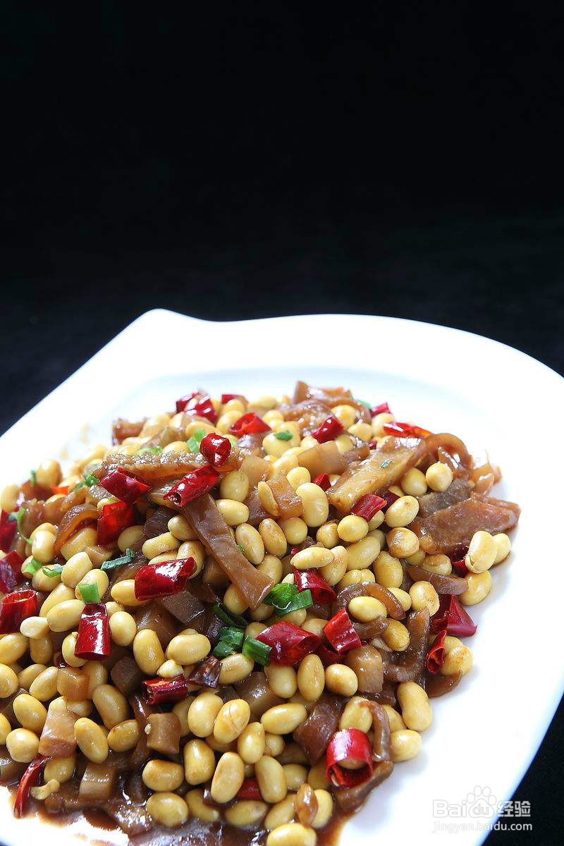 猪皮黄豆的做法