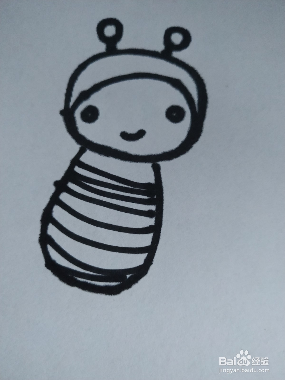 蜜蜂的简笔画技法6