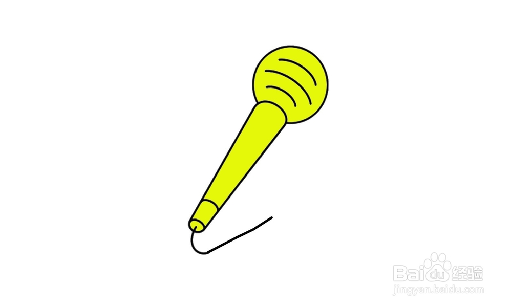 <b>如何画出一个黄色麦克风</b>