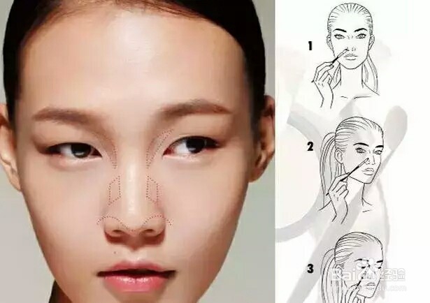 四种不同鼻型化妆技巧