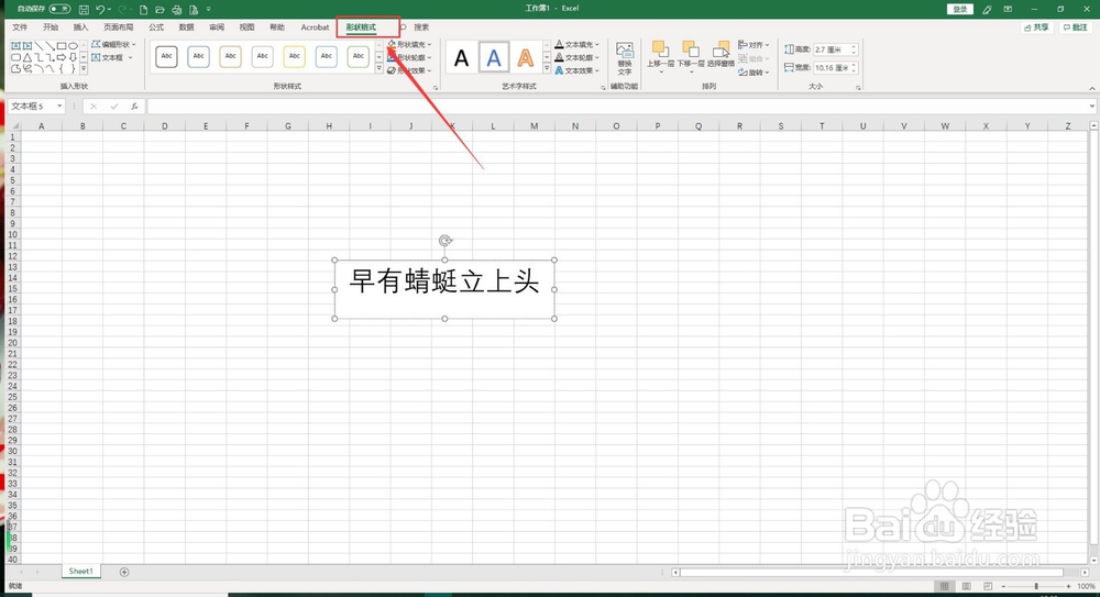 Excel 2019如何设置文本框格式