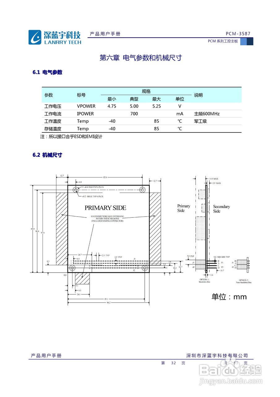 深蓝宇PCM-3587工业主板用户手册:[4]