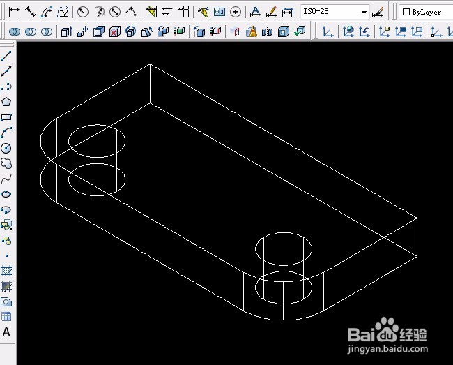 CAD实例 第38课 三维实体差集运算应用（二）