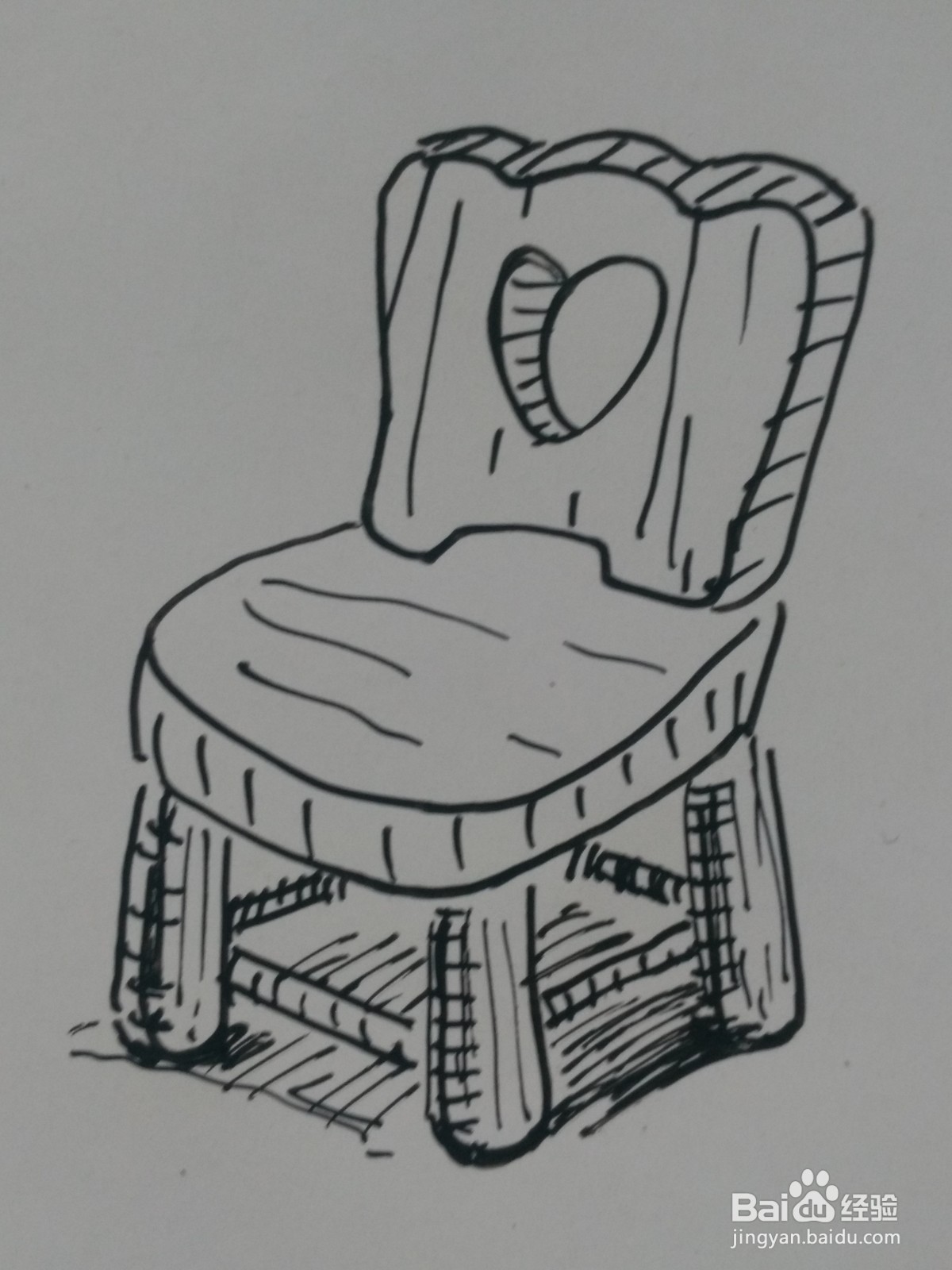 怎么画可爱的小孩的椅子简笔画