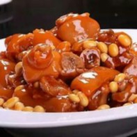 在家中如何制作黄豆烧猪蹄
