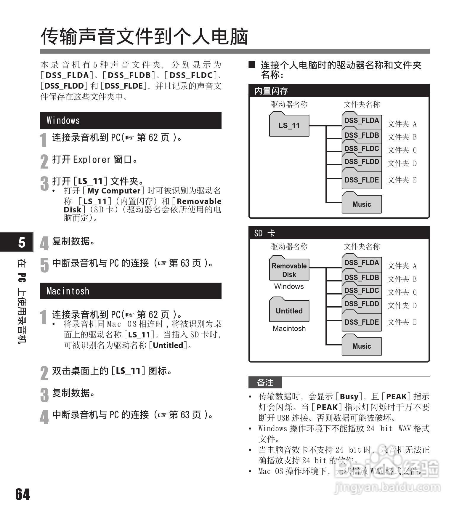 奥林巴斯录音笔LS-11型使用说明书:[7]
