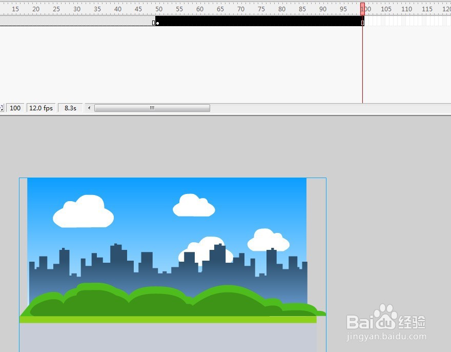 flash如何添加把人物场景改成舞台右边的场景