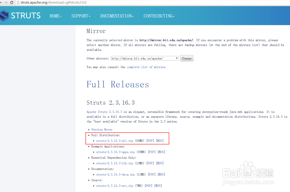 在Eclipse中配置struts2