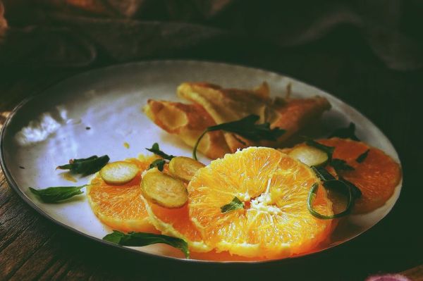 奶油水果可丽饼