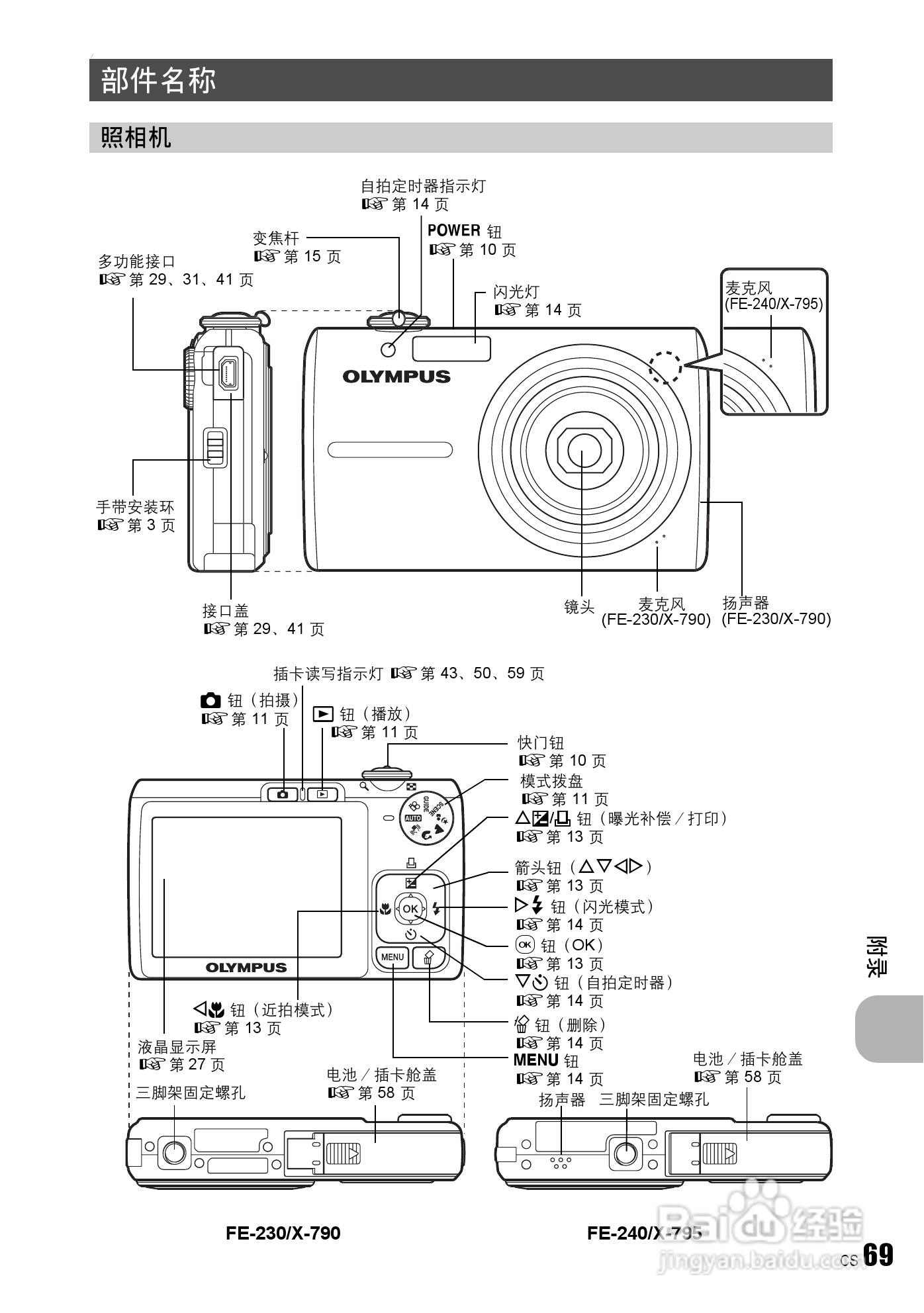 奥林帕斯FE-230/X790数码照相机使用说明书:[7]