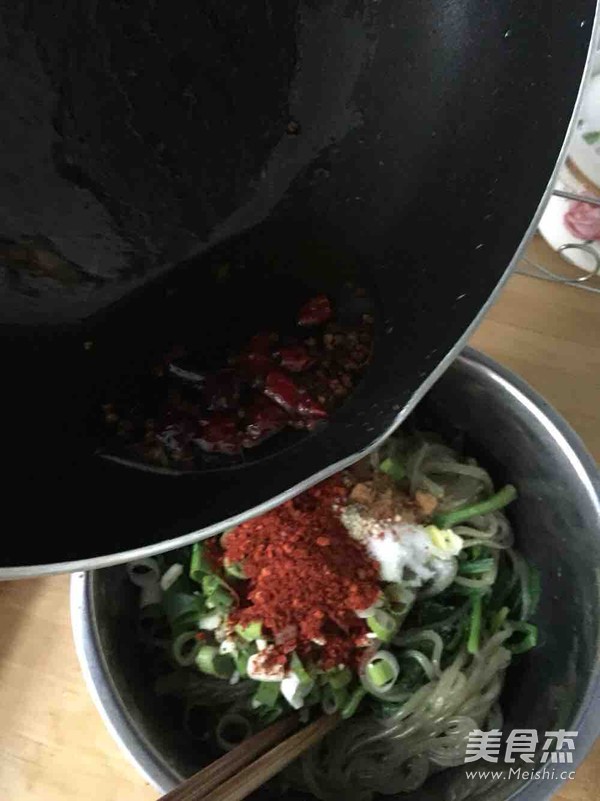 菠菜拌粉条的做法