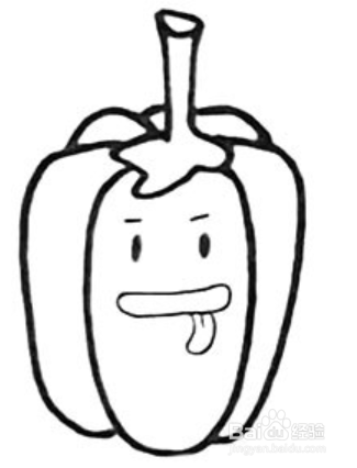 甜椒和辣椒简笔画